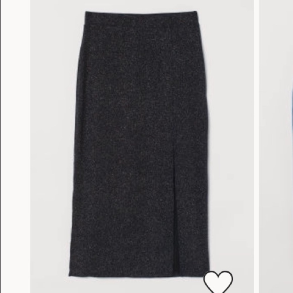 Charcoal midi skirt